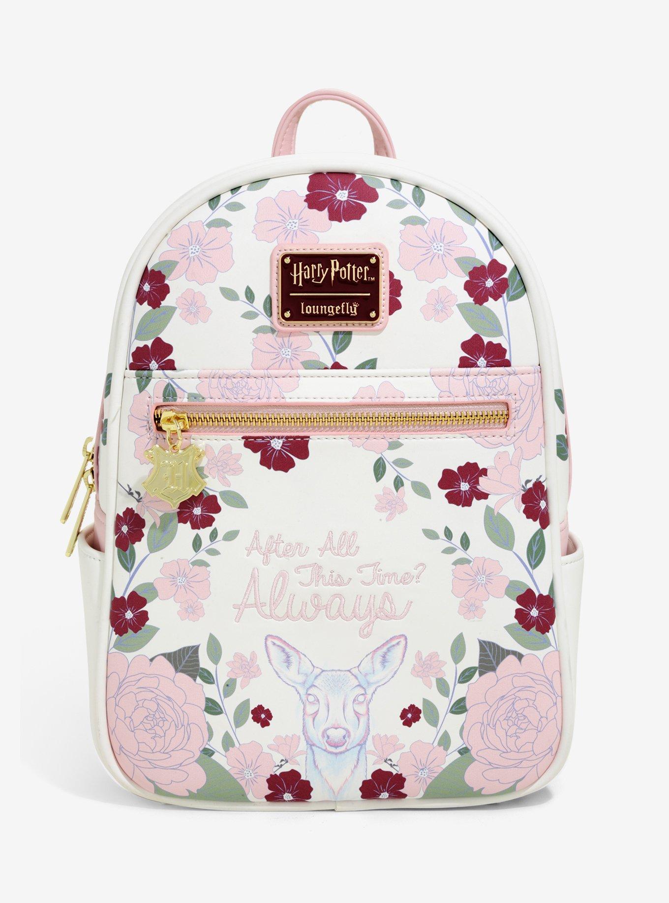 Floral Print Backpack / Bag Charm / Set