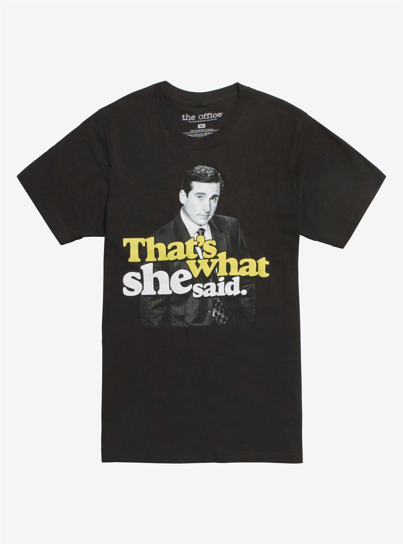 The Office Michael Scott That's What She Said T-Shirt, BLACK, hi-res