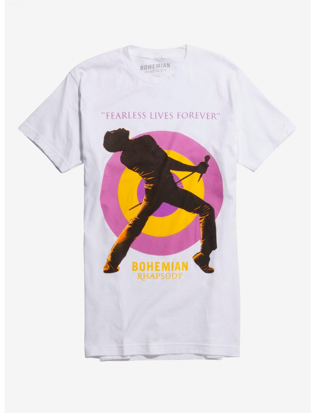 Bohemian Rhapsody Fearless Lives Forever Queen T-Shirt, WHITE, hi-res