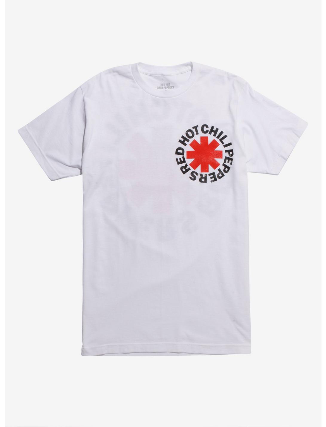 Red Hot Chili Peppers Red & Black Logo T-Shirt, WHITE, hi-res