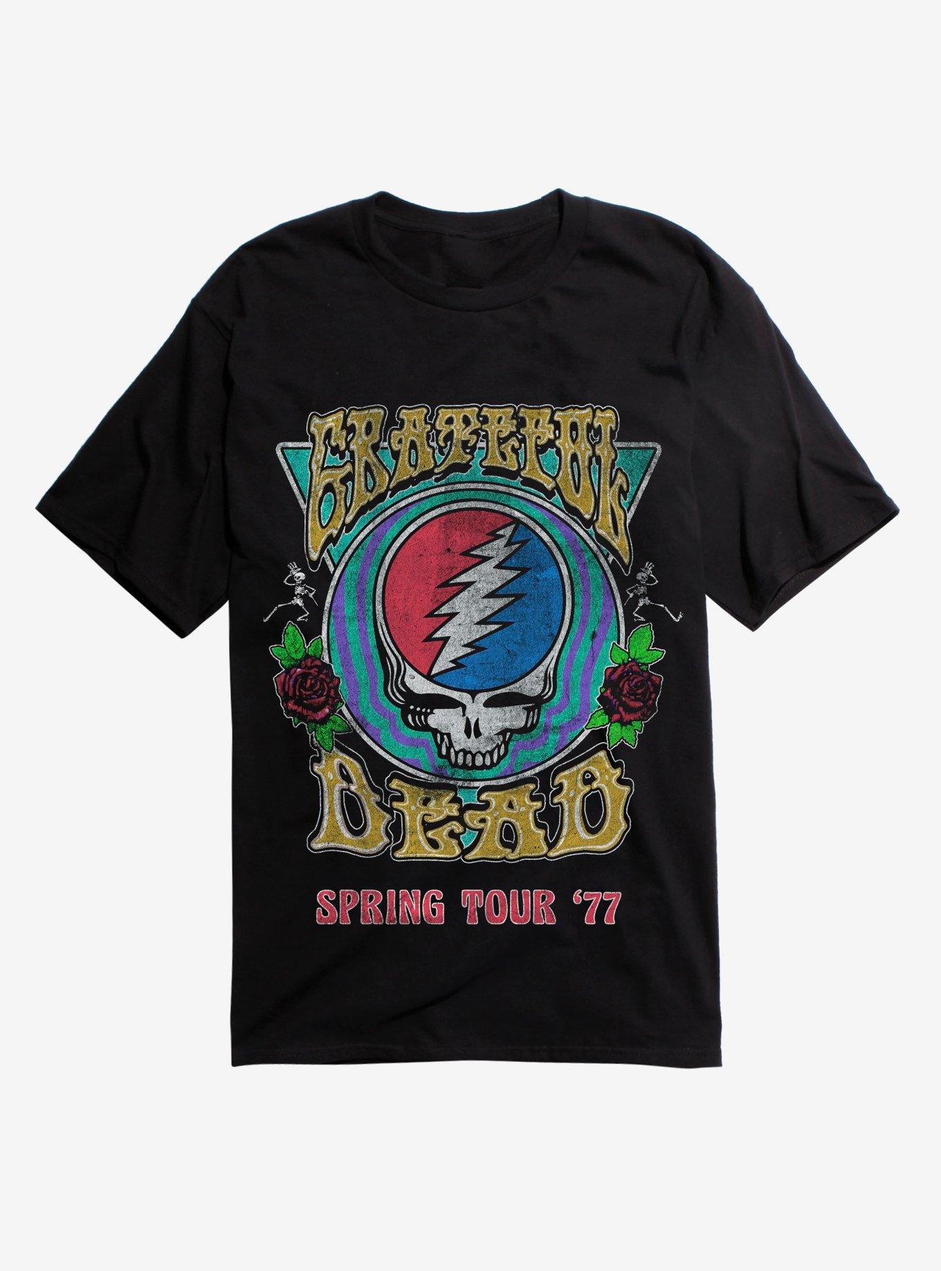Grateful Dead Spring Tour 1977 T-Shirt, BLACK, hi-res