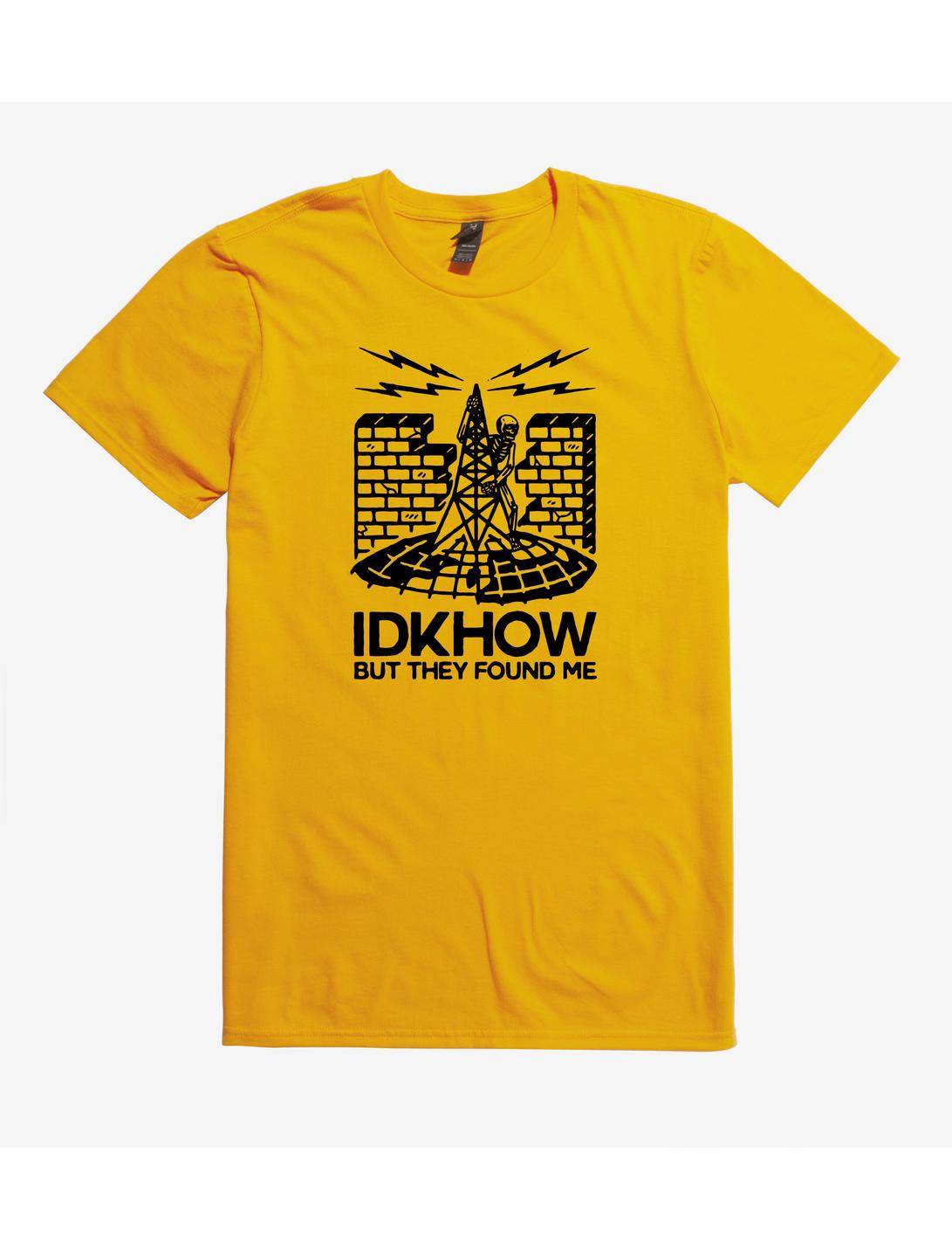 I Don't Know How But They Found Me Skeleton Radio Tower T-Shirt, YELLOW, hi-res