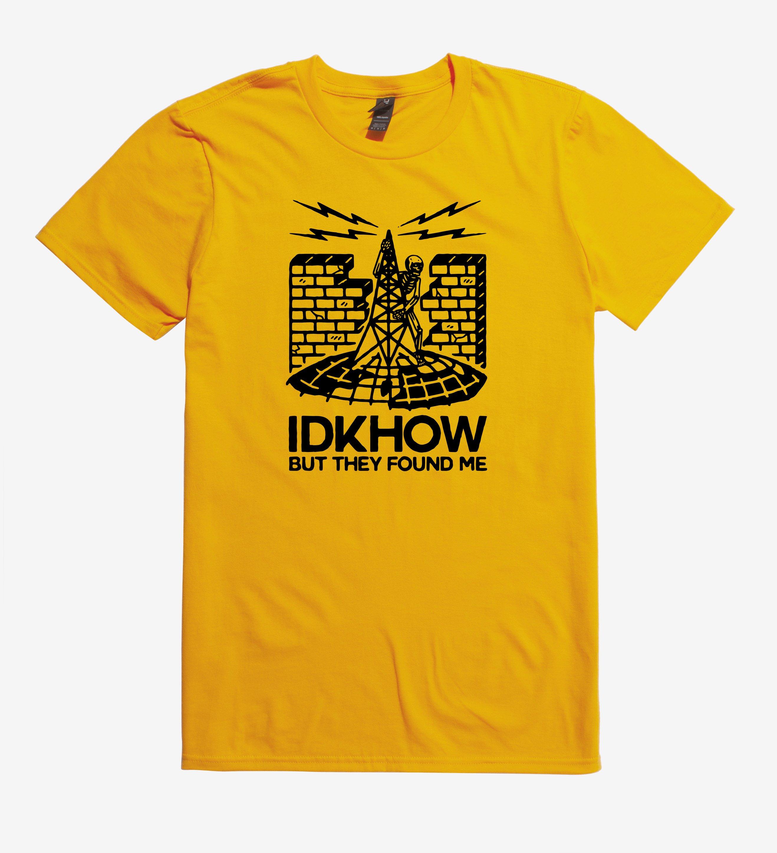 I Don't Know How But They Found Me Skeleton Radio Tower T-Shirt, YELLOW, hi-res