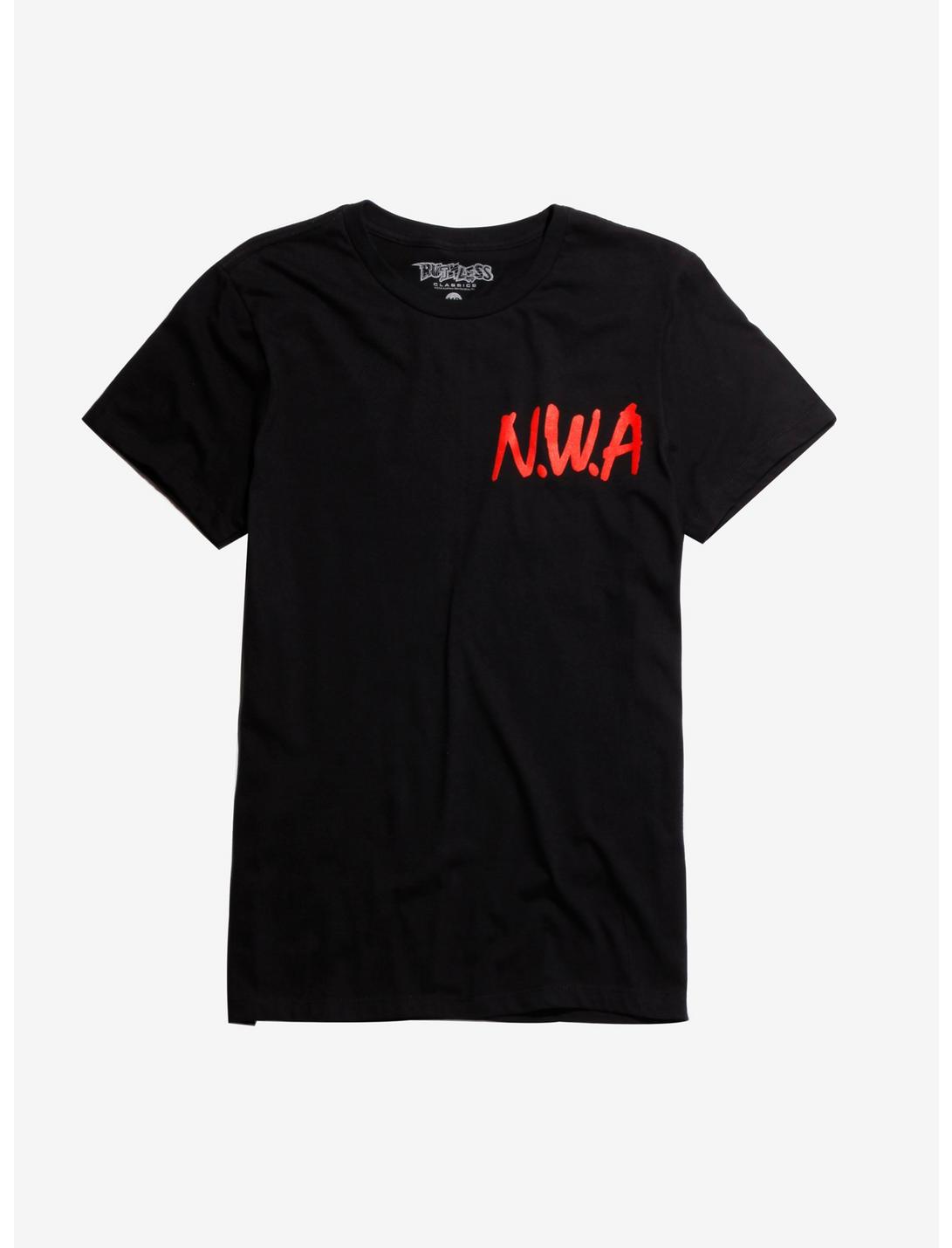 N.W.A Release Party Flyer T-Shirt, BLACK, hi-res