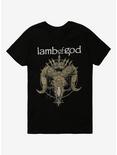 Lamb Of God Adorned Skull T-Shirt, BLACK, hi-res