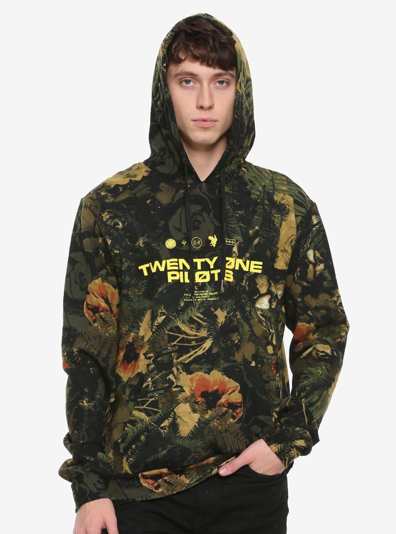 Twenty One Pilots Floral Camo Hoodie | Hot Topic