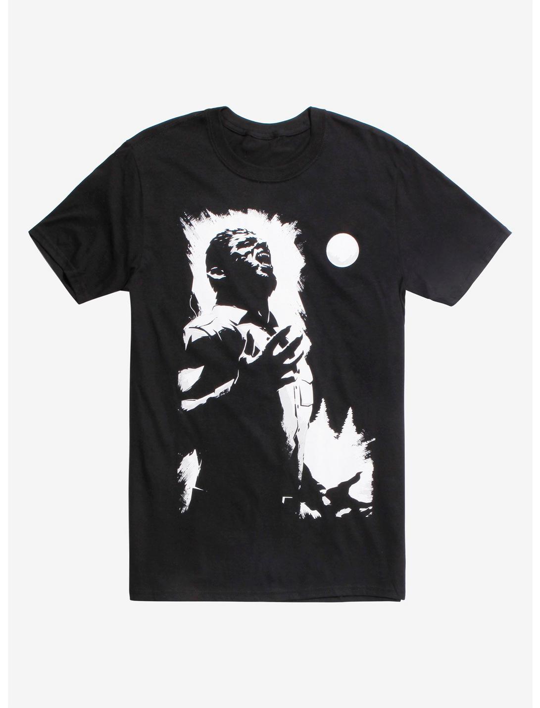 Universal Monsters Wolfman Howl To The Moon T-Shirt Hot Topic Exclusive, BLACK, hi-res