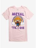 Aggretsuko Metal 'Til I Die T-Shirt, LIGHT PINK, hi-res