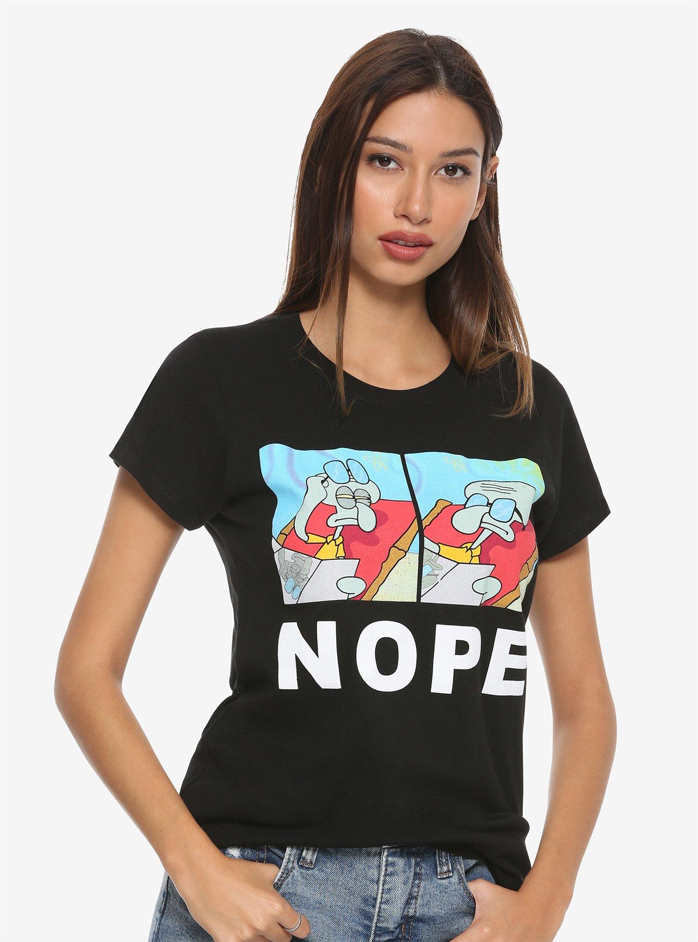 SpongeBob SquarePants Nope Squidward Girls T-Shirt, MULTI, hi-res