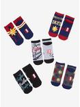 Marvel Captain Marvel No-Show Socks 5 Pair, , hi-res