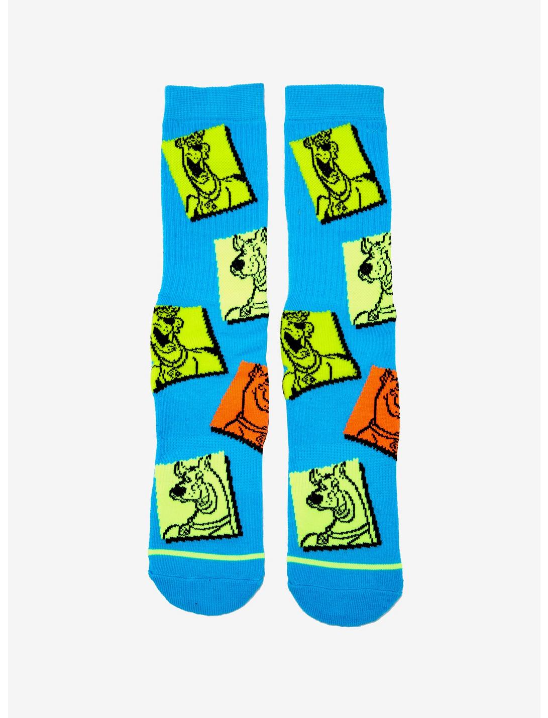 Scooby-Doo Green Squares Crew Socks, , hi-res