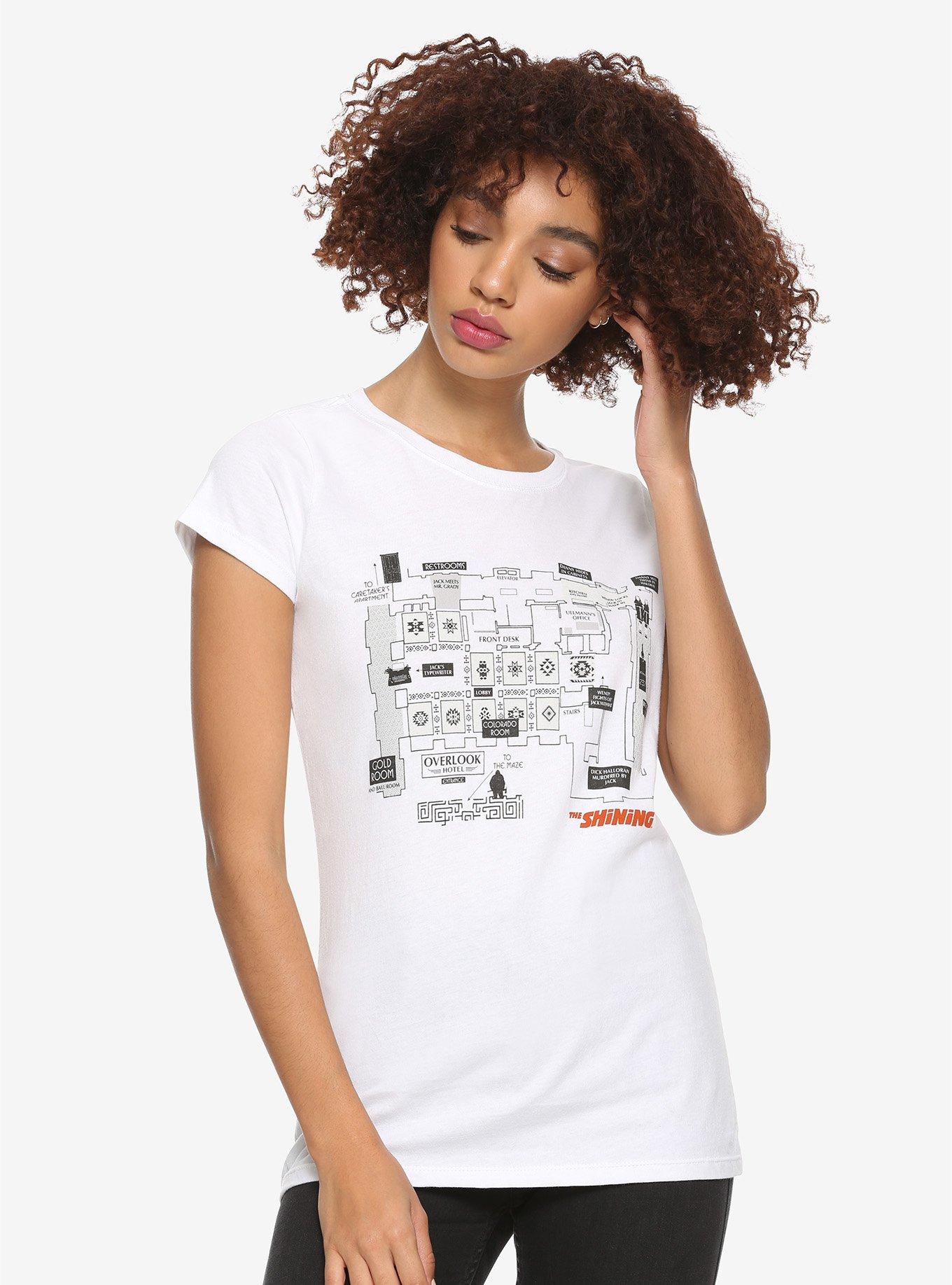 The Shining Overlook Hotel Map Girls T-Shirt, BLACK, hi-res