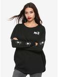 My Chemical Romance Spiders Girls Long-Sleeve Athletic Jersey, BLACK, hi-res