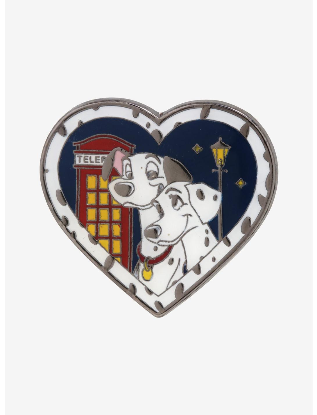 Disney 101 Dalmatians Pongo & Perdita Heart Enamel Pin - BoxLunch Exclusive, , hi-res