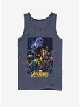Marvel Avengers: Infinity War Character Collage Tank, NAVY, hi-res