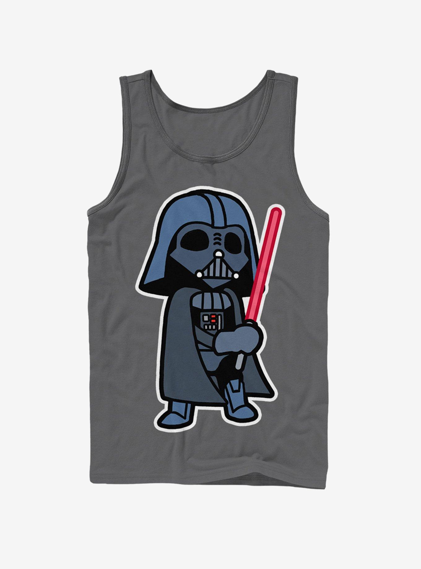 Star Wars Darth Vader Cartoon Tank, CHARCOAL, hi-res