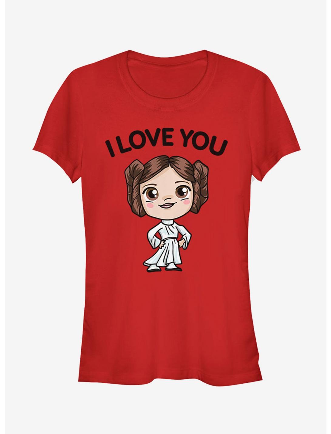 Star Wars Chibi I Love You Girls T-Shirt, RED, hi-res