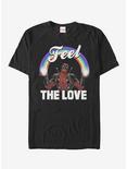 Marvel Deadpool Feel the Love T-Shirt, BLACK, hi-res