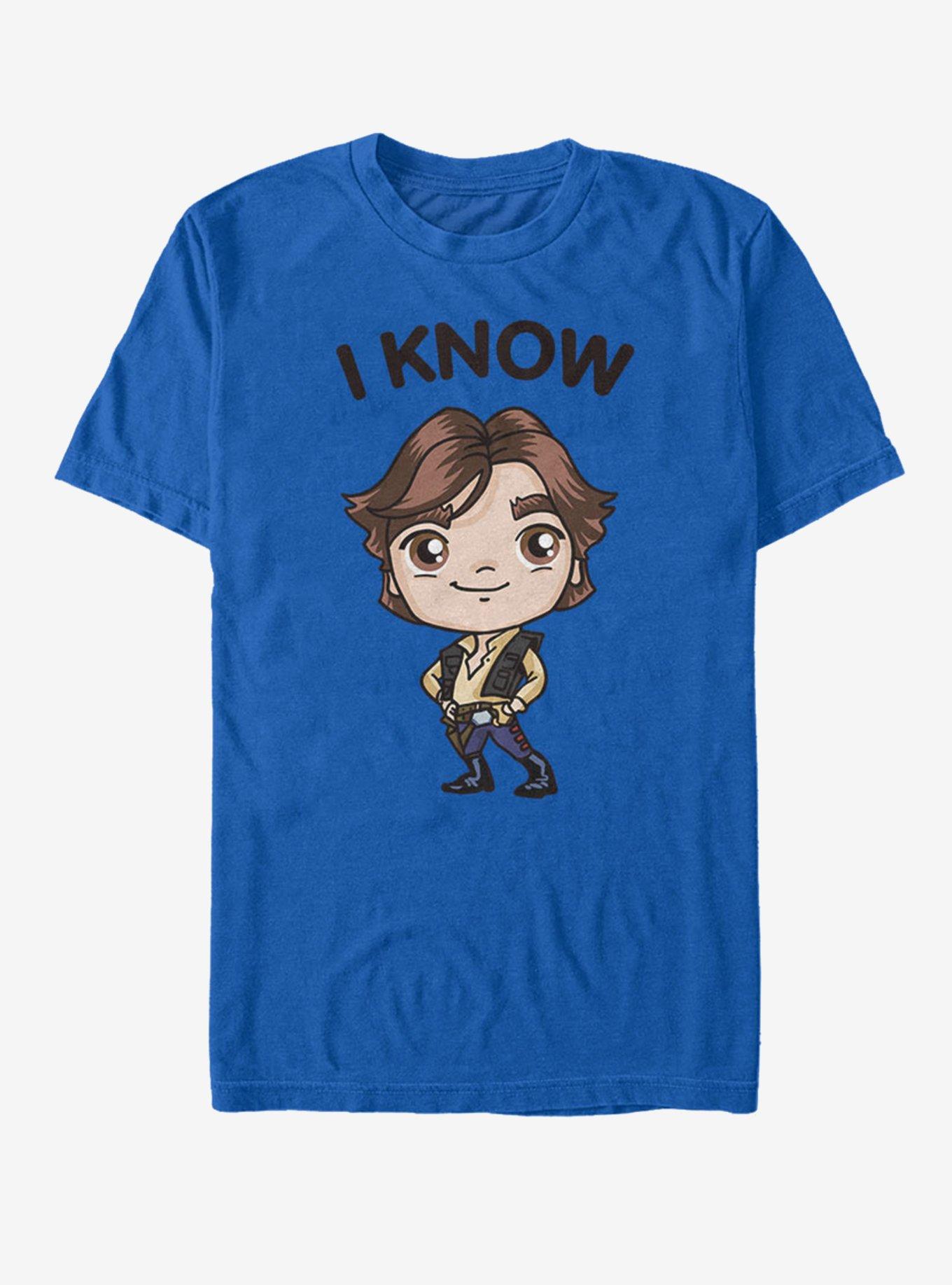Star Wars Chibi I Know T-Shirt, ROYAL, hi-res