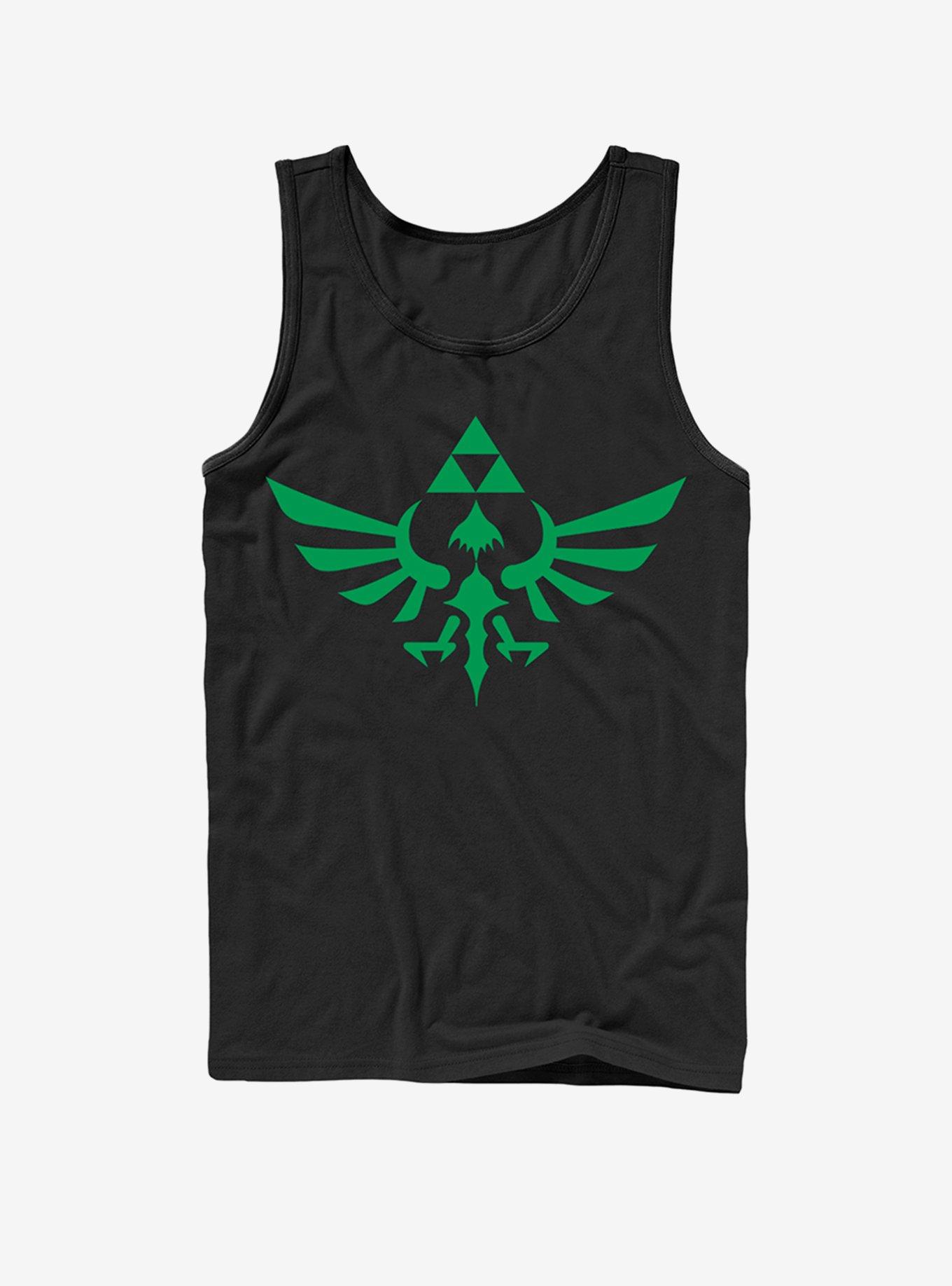 Nintendo Legend of Zelda Green Triforce Tank, BLACK, hi-res