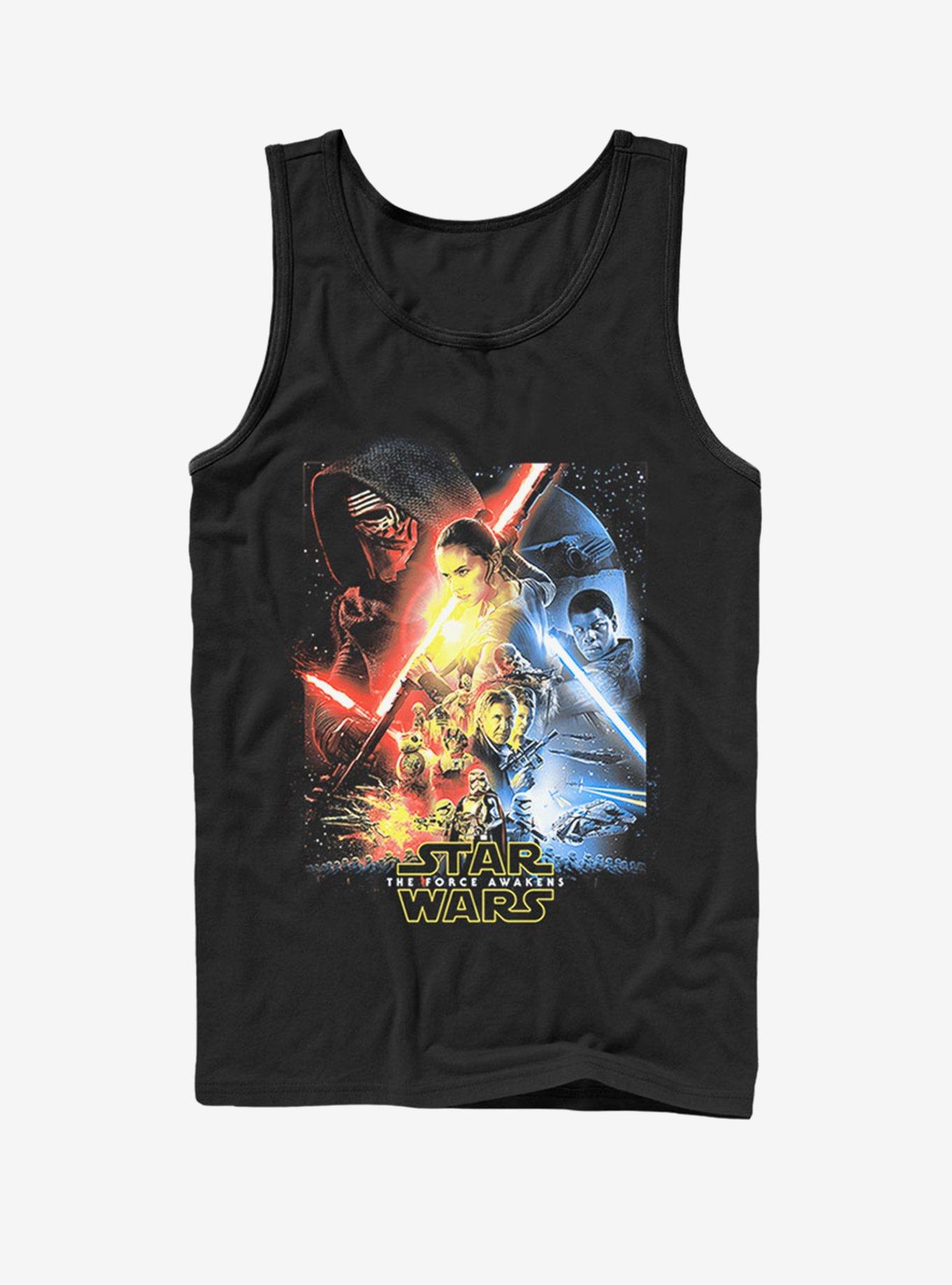 Star Wars Episode VII Cool Poster Tank, BLACK, hi-res