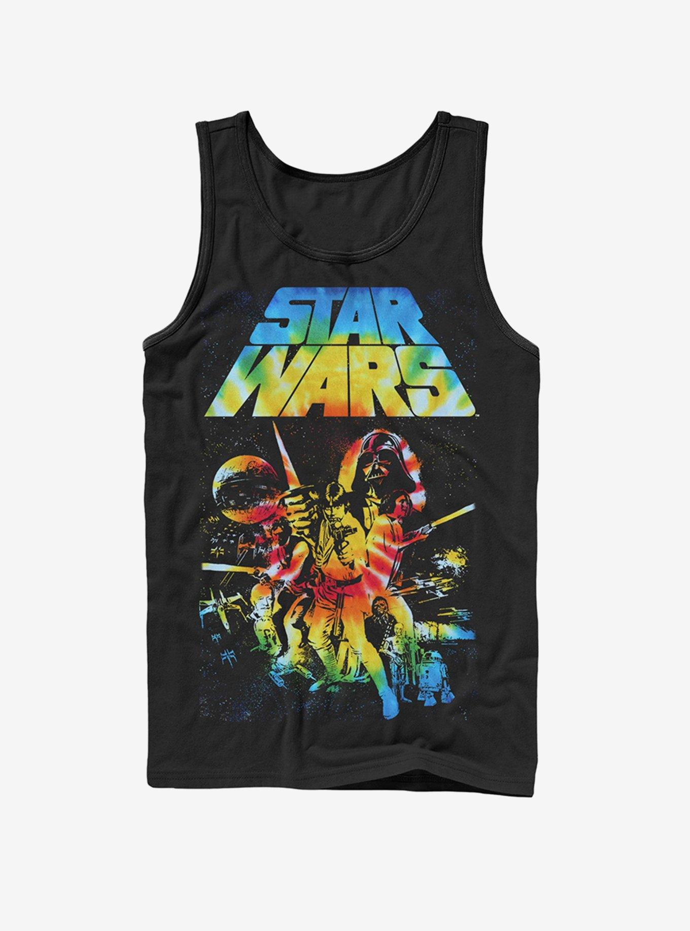 Star Wars Classic Tie-Dye Poster Tank, BLACK, hi-res