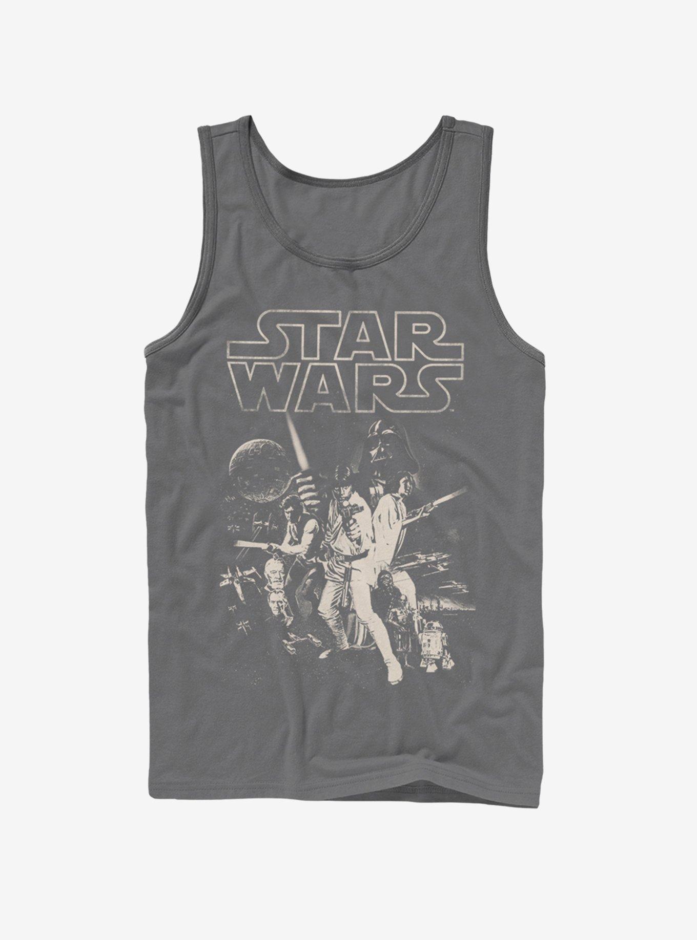 Star Wars Classic Poster Tank Top, CHARCOAL, hi-res