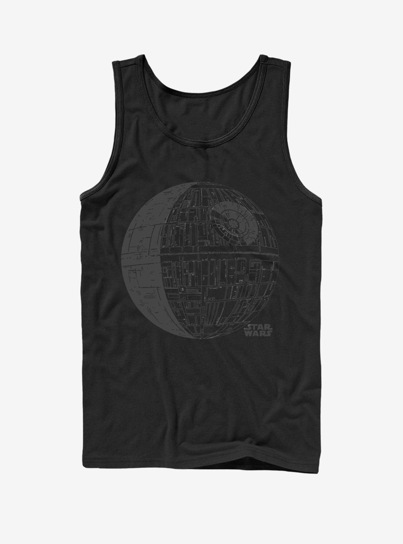 Star Wars Death Star Logo Tank, BLACK, hi-res