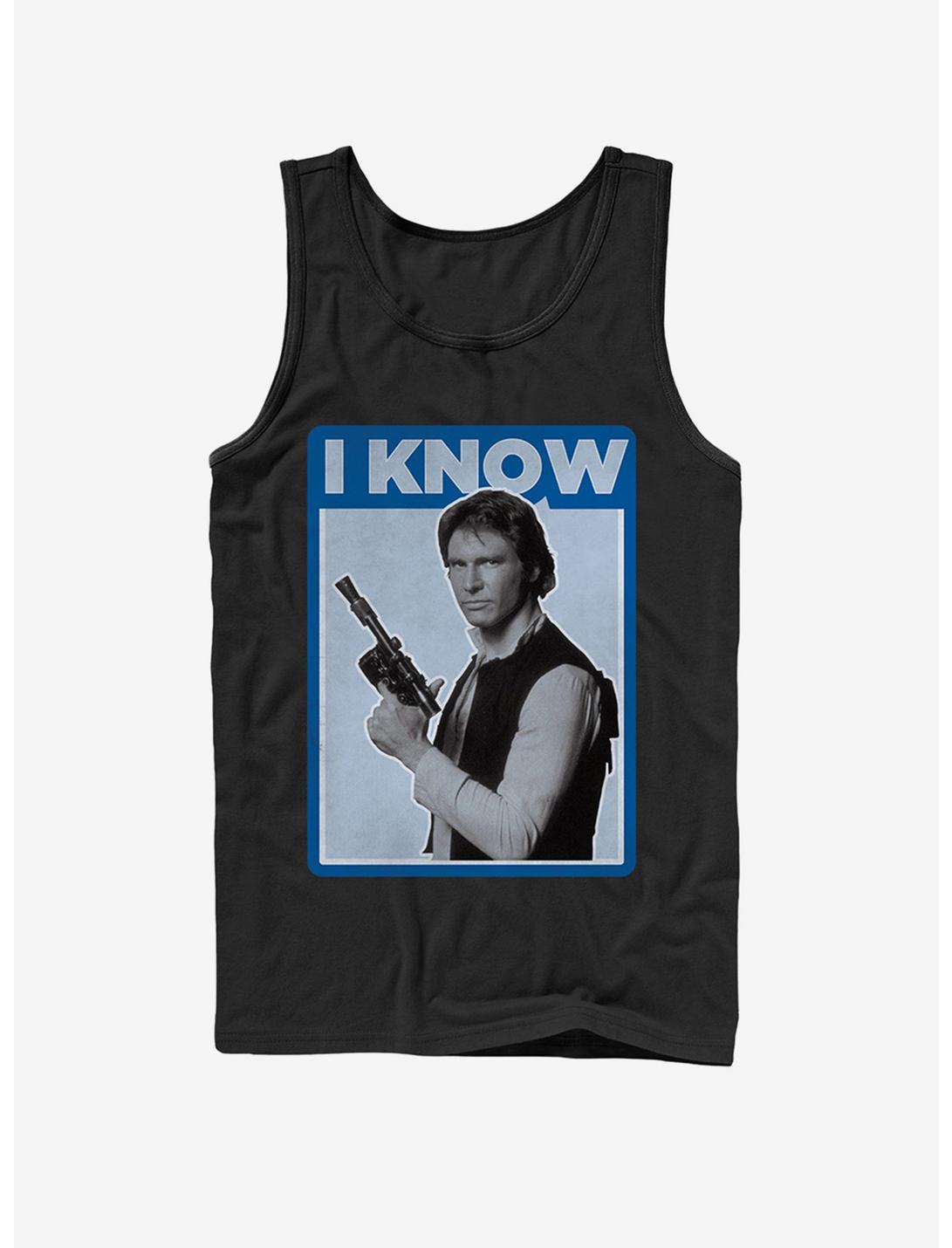 Star Wars Han Solo Quote I Know Tank, BLACK, hi-res