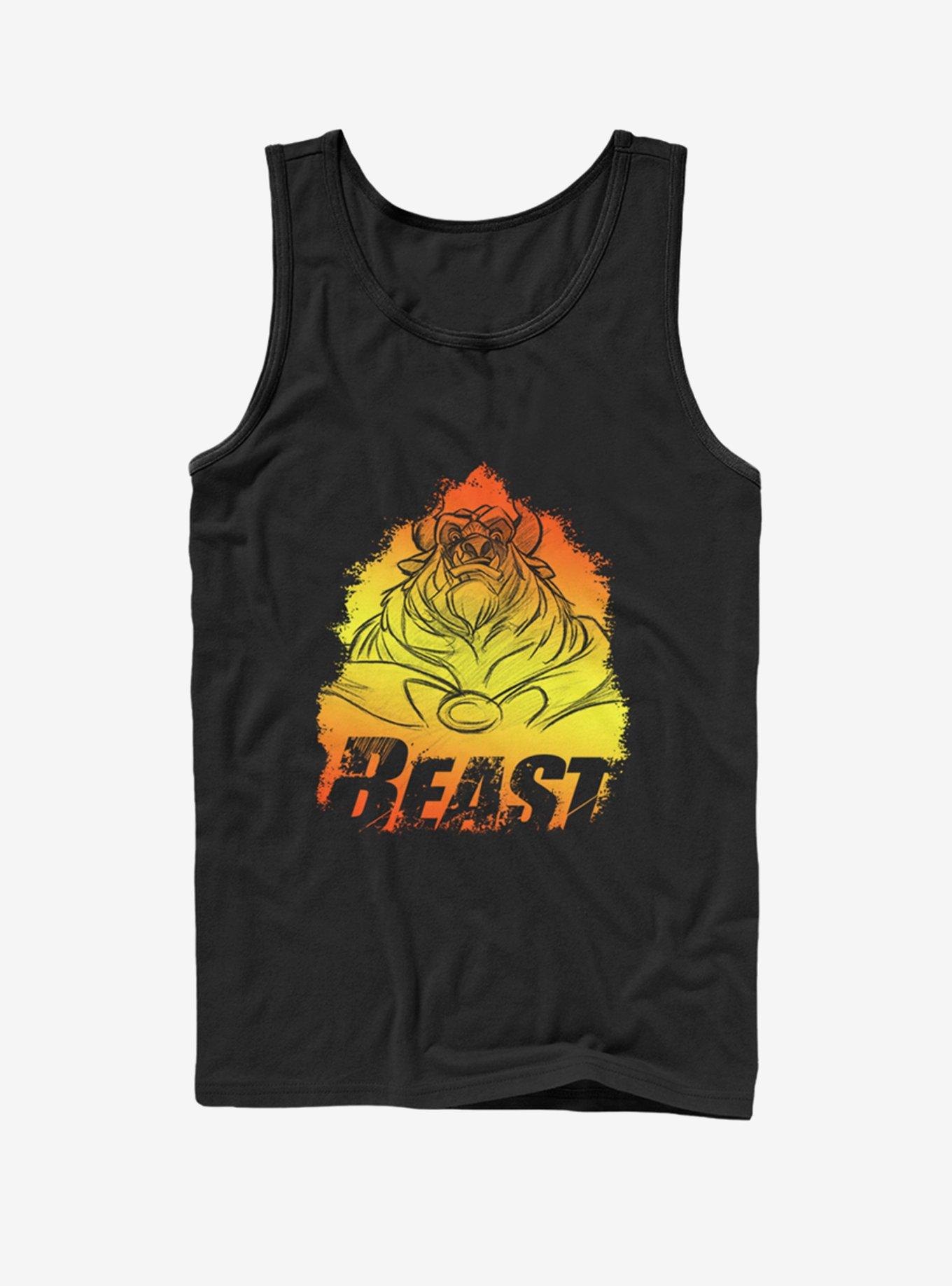 Disney Beauty and the Beast Sketch Profile Tank, BLACK, hi-res