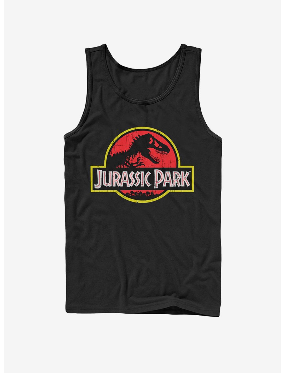 Jurassic Park T Rex Logo Tank, BLACK, hi-res