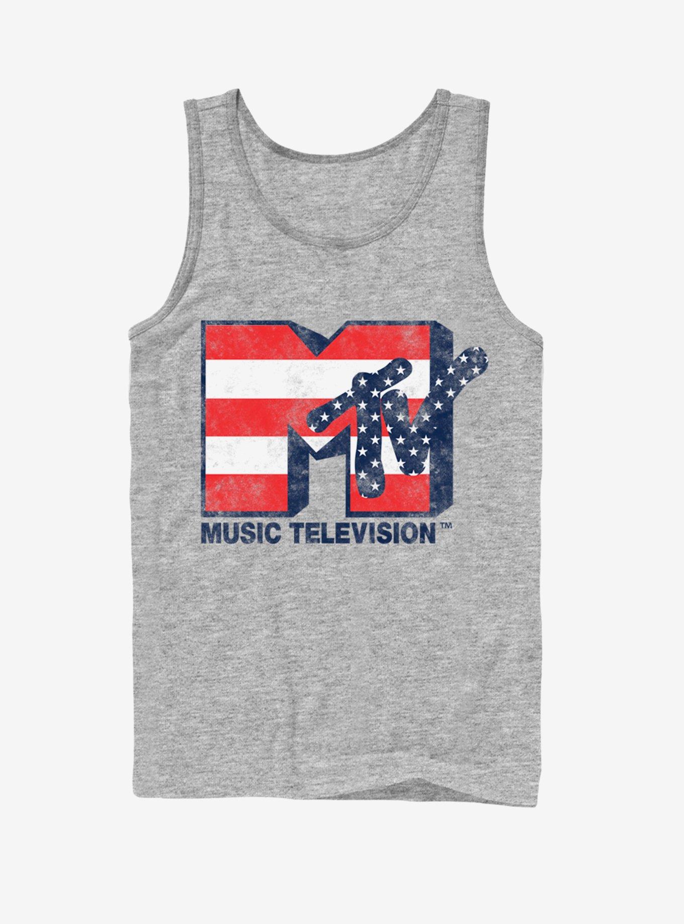 MTV Stars and Stripes Logo Tank, ATH HTR, hi-res