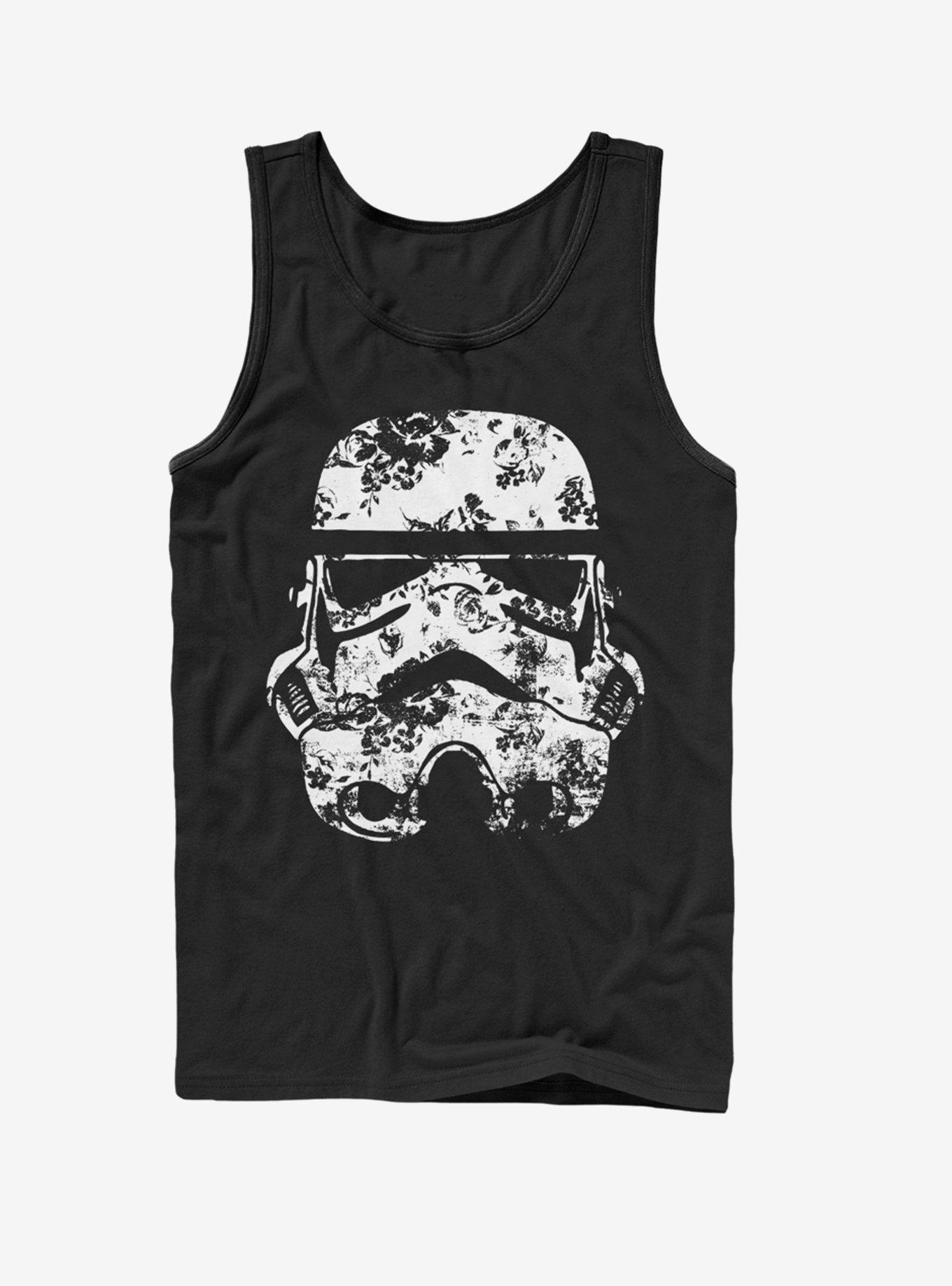 Star Wars Stormtrooper Helmet Flowers Tank, BLACK, hi-res