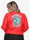 Riverdale Cheryl Southside Serpents Faux Leather Red Girls Jacket Plus Size Hot Topic Exclusive, RED, hi-res