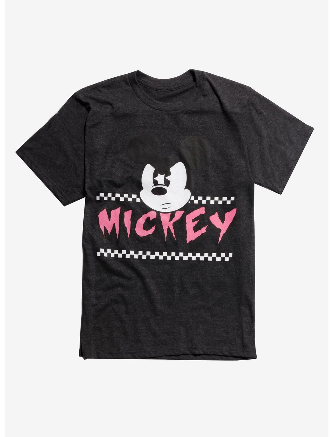 Disney Mickey Mouse Retro Checkered T-Shirt, HEATHER GREY, hi-res