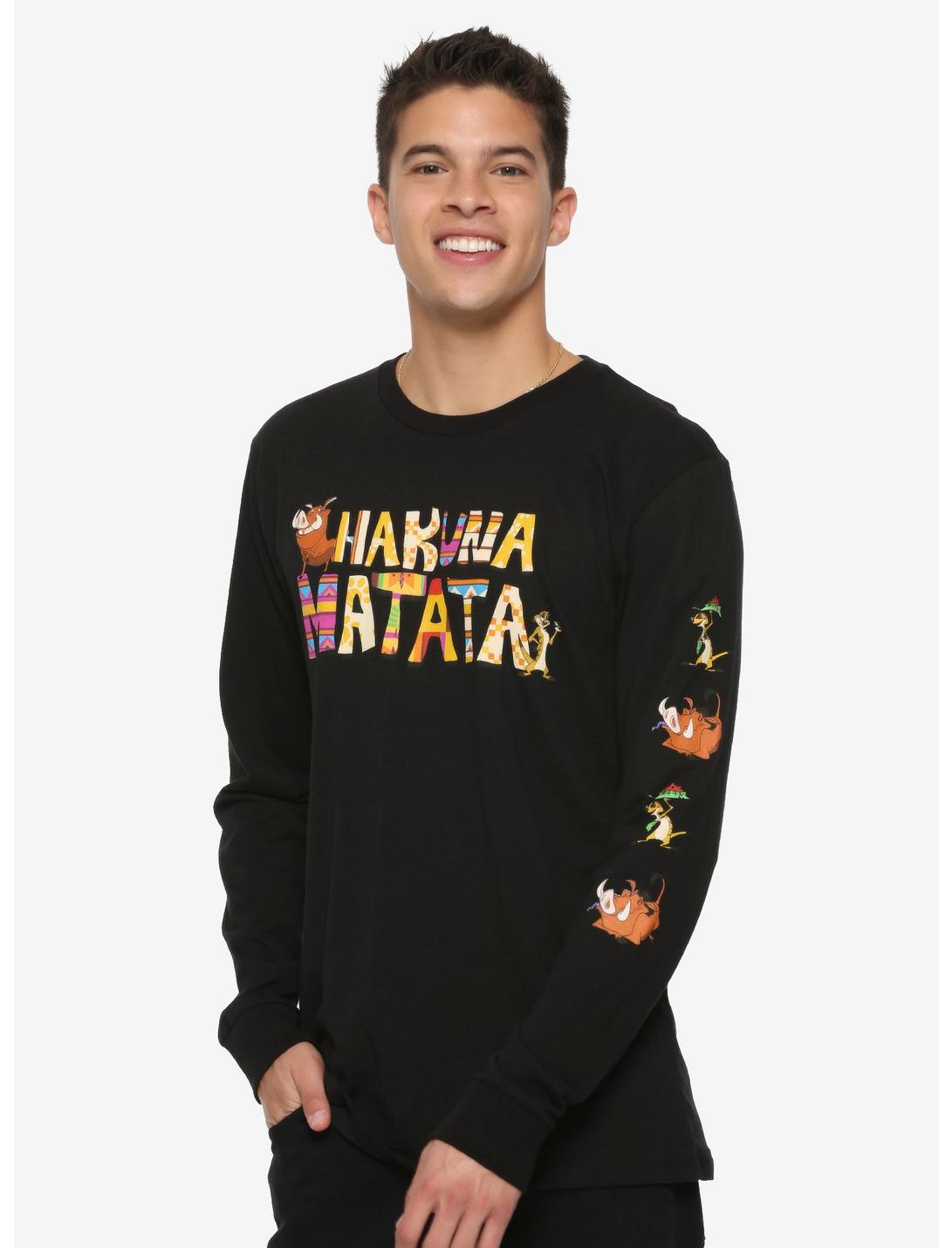 Disney The Lion King Hakuna Matata Long-Sleeved T-Shirt, BLACK, hi-res