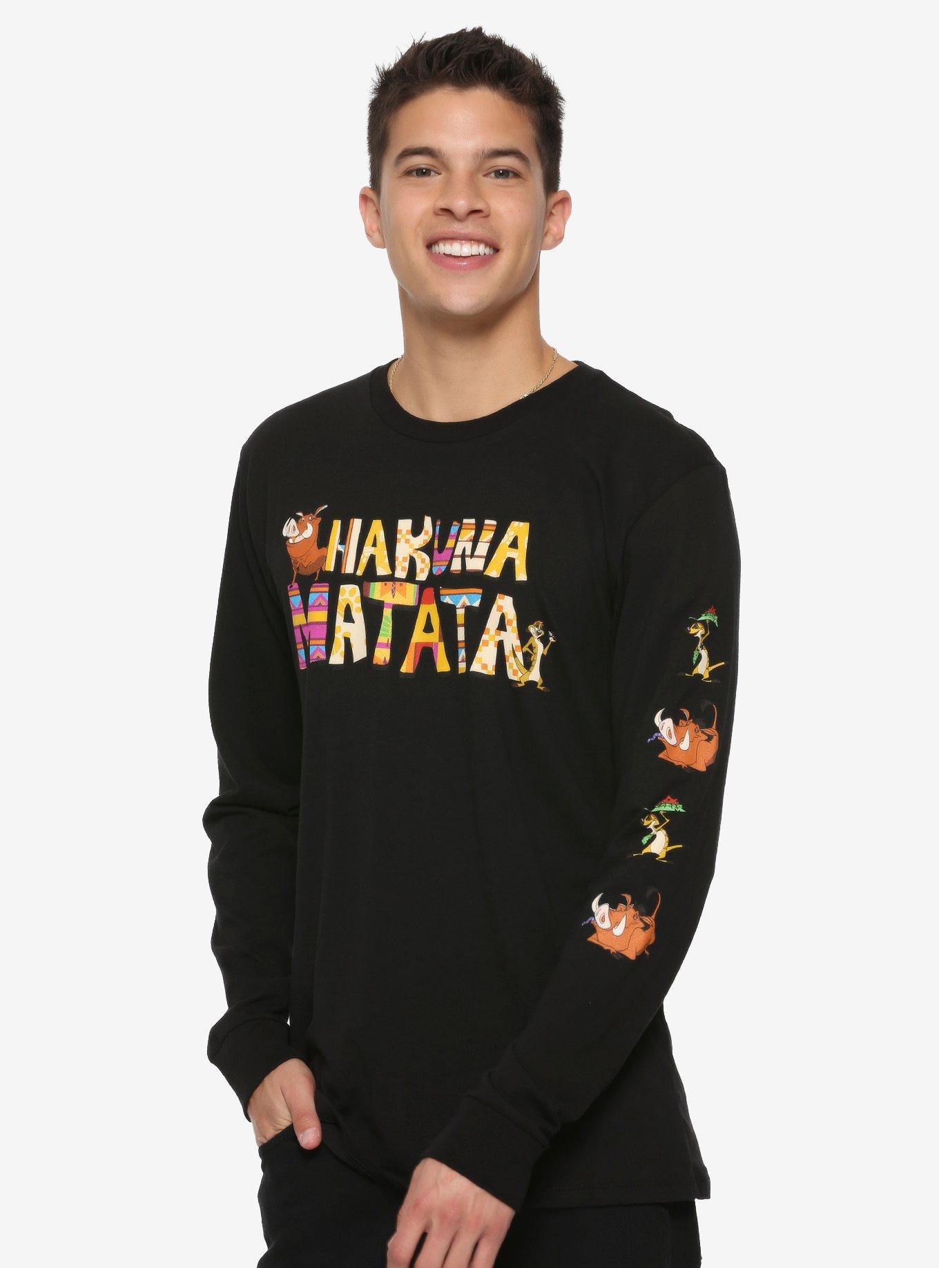 Disney The Lion King Hakuna Matata Long-Sleeved T-Shirt, BLACK, hi-res