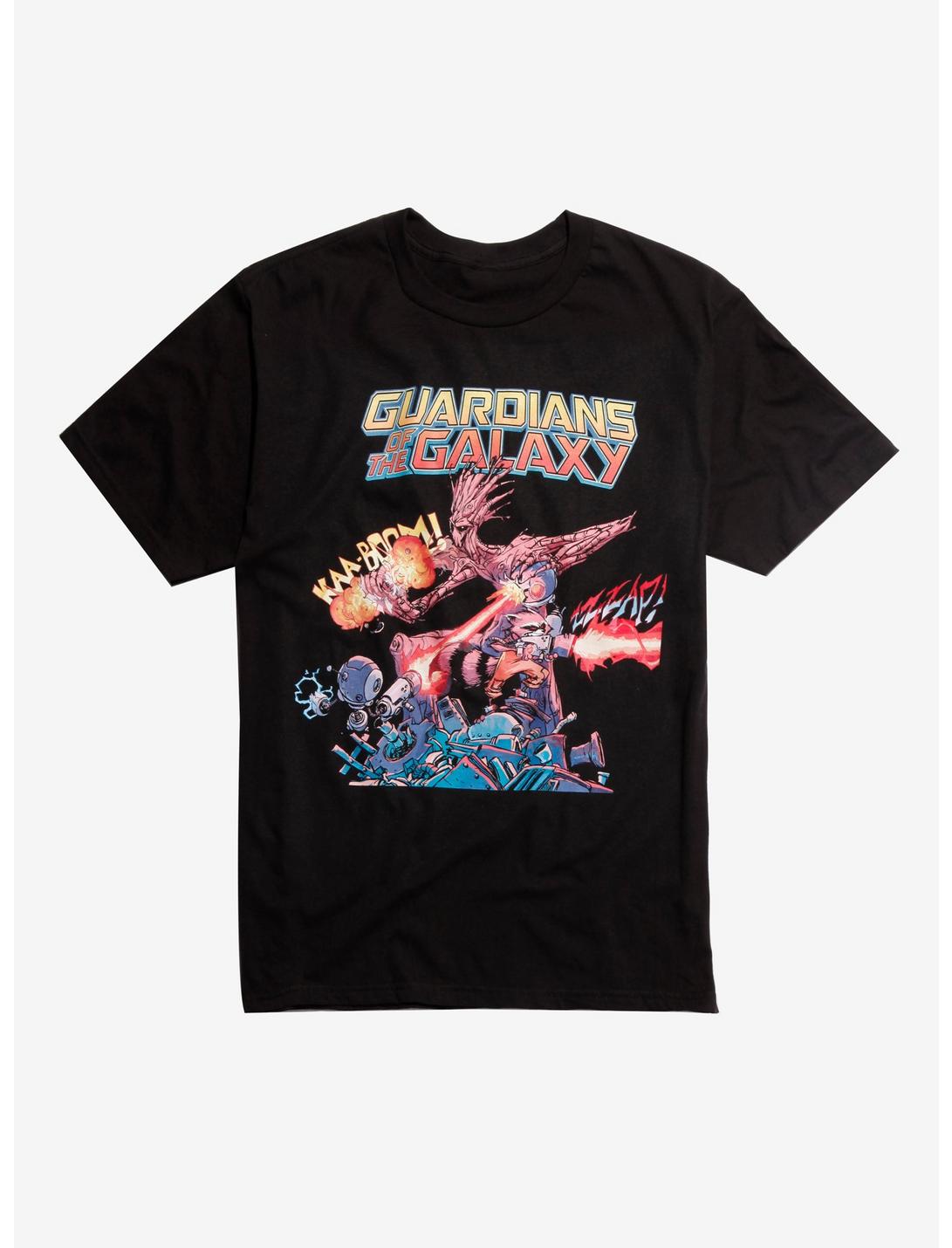 Marvel Guardians Of The Galaxy Rocket & Groot Comic T-Shirt, BLACK, hi-res