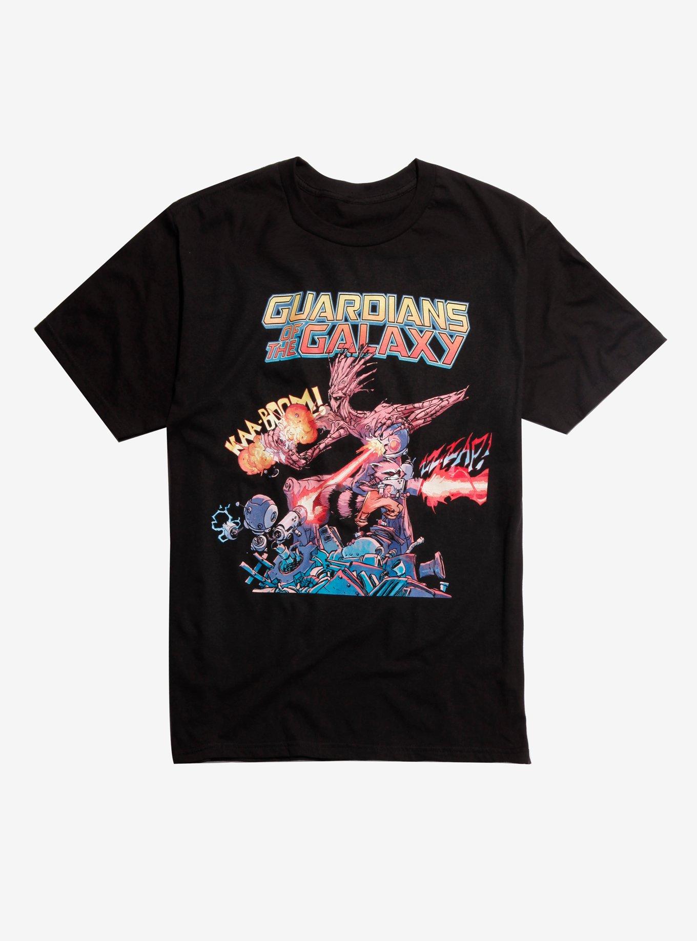 Marvel Guardians Of The Galaxy Rocket & Groot Comic T-Shirt, BLACK, hi-res