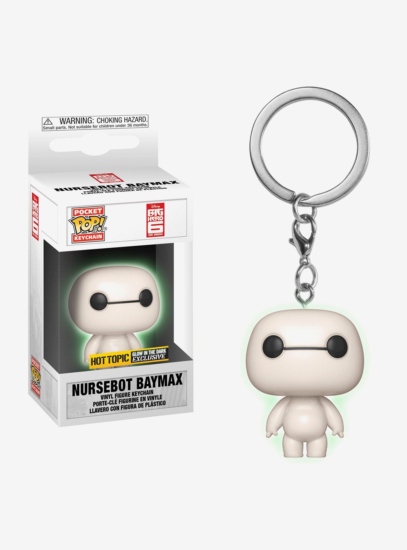 Funko Disney Big Hero 6 Pocket Pop! Nursebot Baymax Glow-In-The-Dark Hot Topic Exclusive, , hi-res