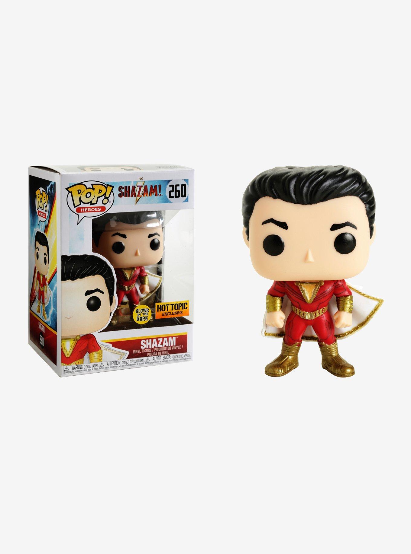 Funko DC Comics Shazam! Pop! Heroes Shazam Glow-In-The-Dark Vinyl Figure Hot Topic Exclusive, , hi-res