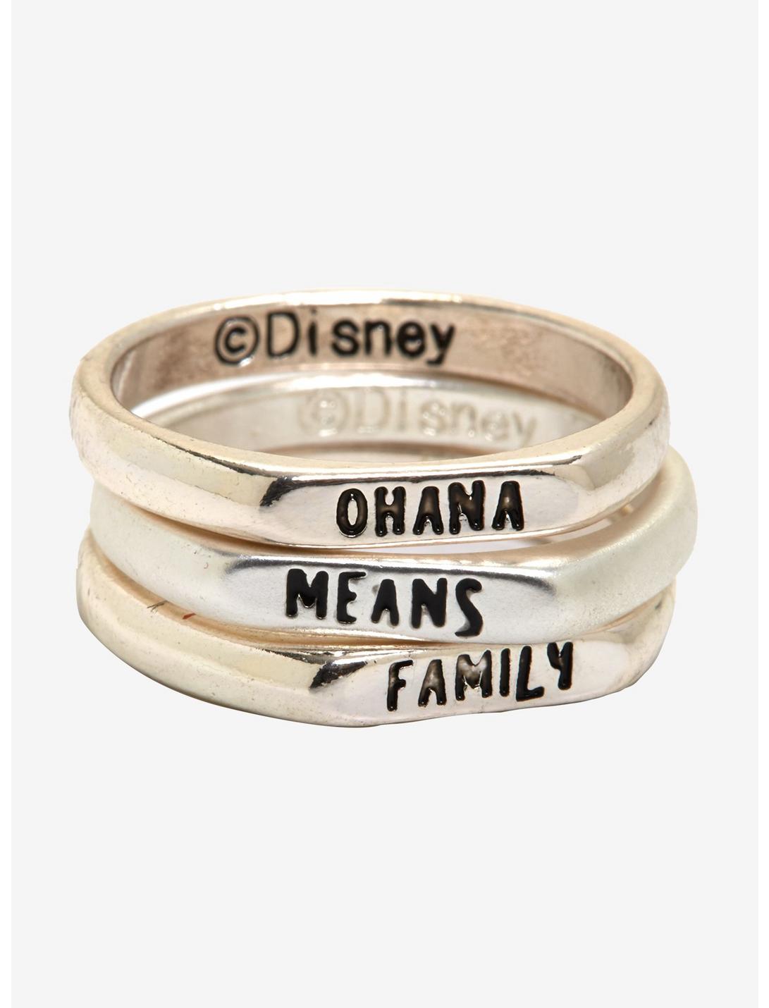 Disney Lilo & Stitch Ohana Stackable Ring Set, , hi-res