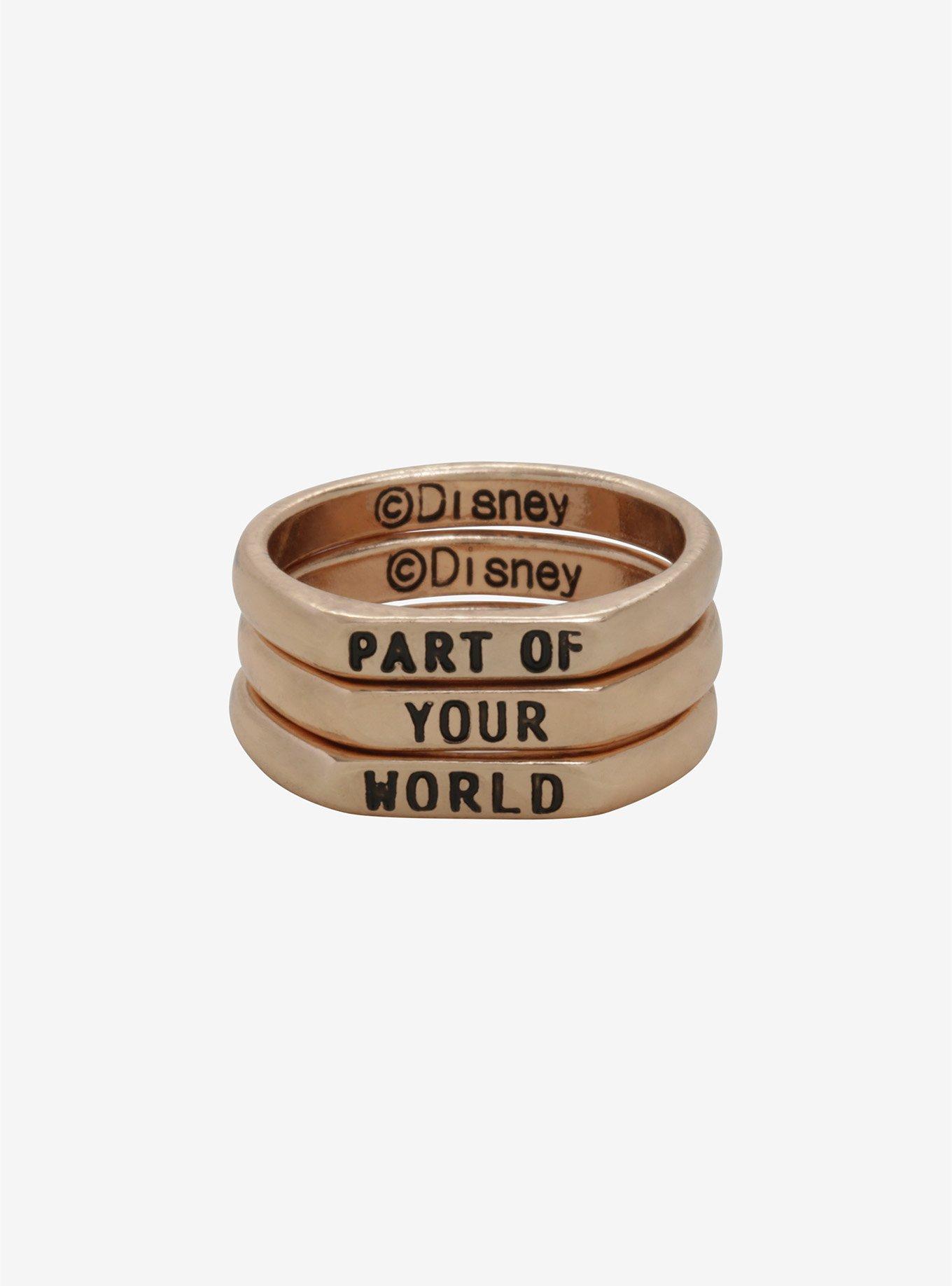 Disney The Little Mermaid Part Of Your World Stackable Ring Set, , hi-res