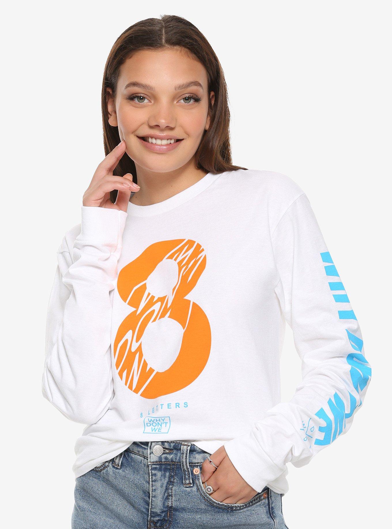 Why Don't We 8 Letters Girls Long-Sleeve T-Shirt, WHITE, hi-res