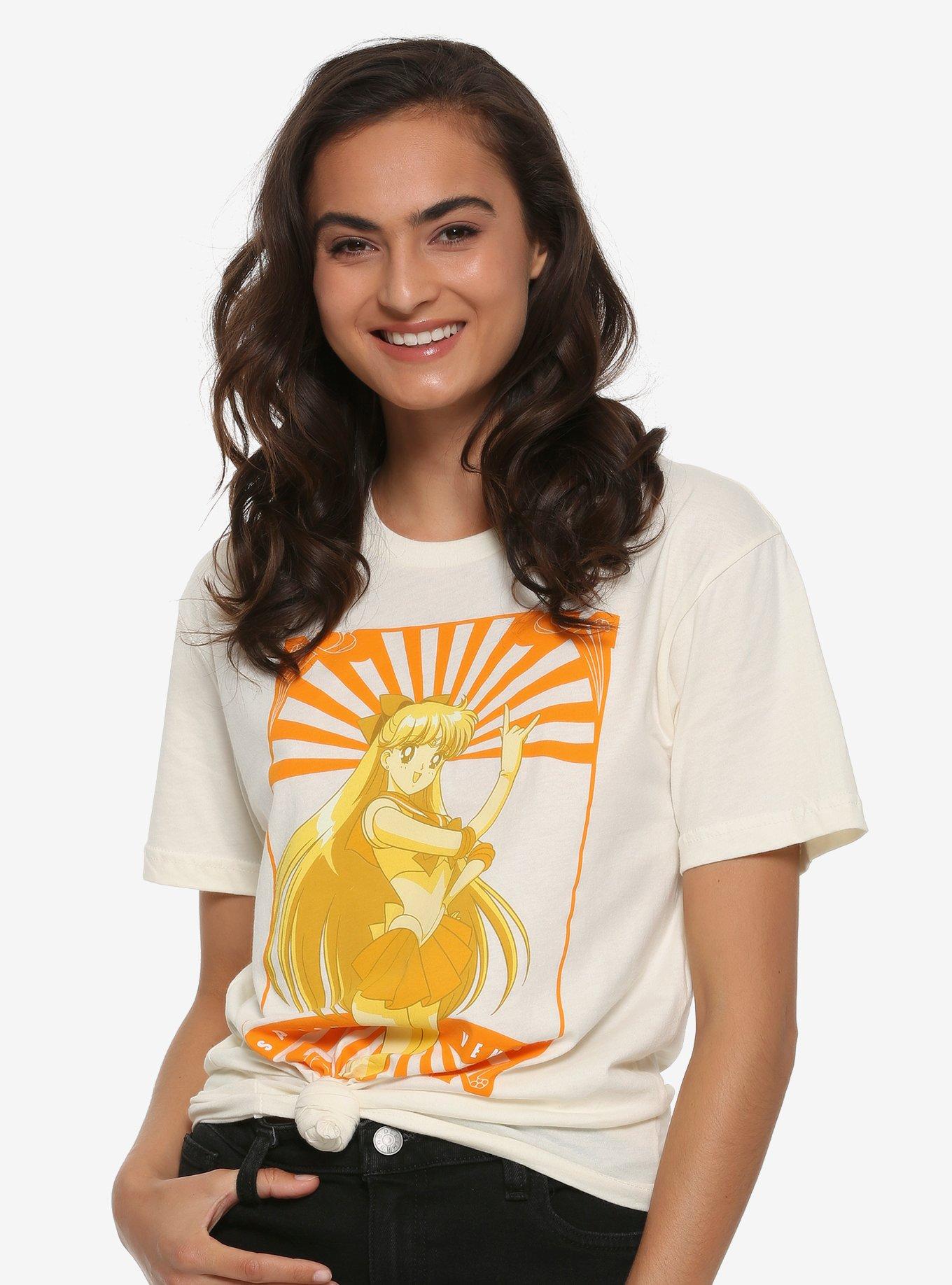 Sailor Moon Yellow Sailor Venus T-Shirt - BoxLunch Exclusive, YELLOW, hi-res