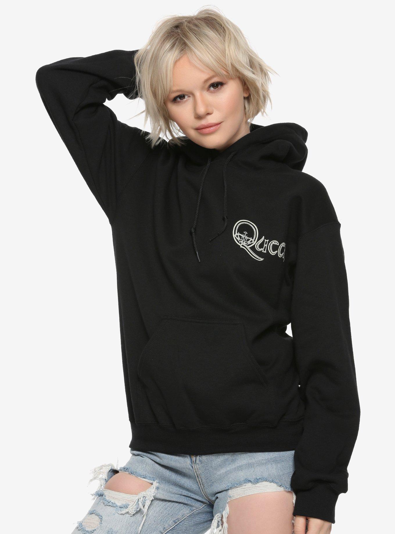 Queen Logo Girls Hoodie, BLACK, hi-res