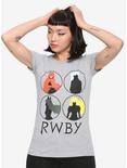 RWBY Silhouette Circles Girls T-Shirt, LIGHT GREY HEATHER, hi-res