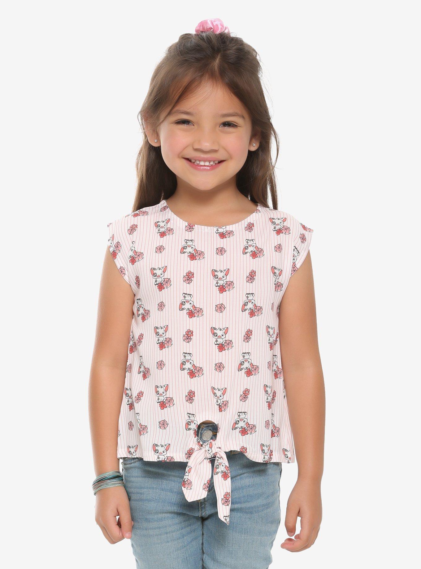 Disney Moana Pua Toddler Tie-Front Woven Top - BoxLunch Exclusive, MULTI, hi-res