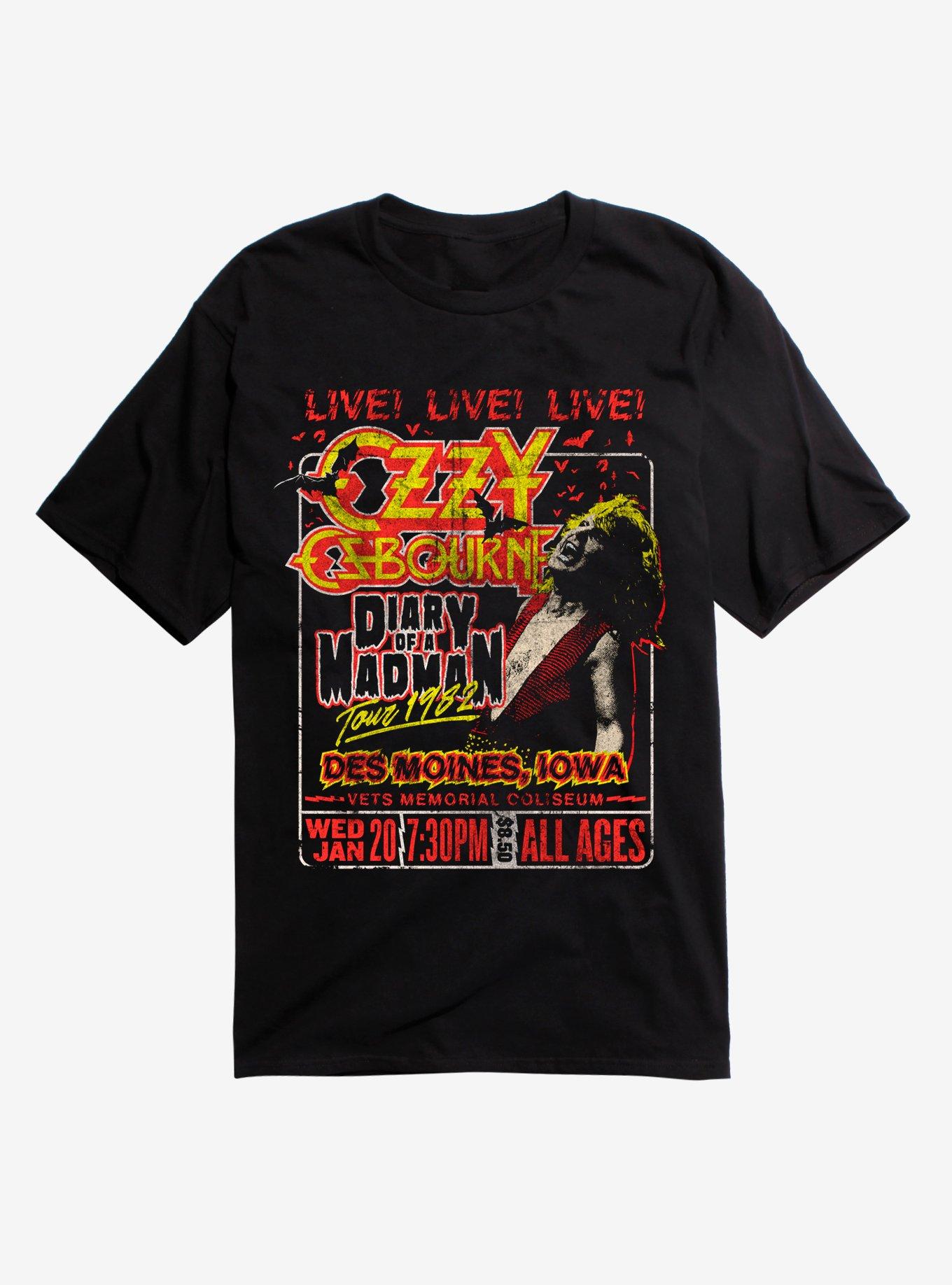 Ozzy Osbourne Diary Of A Madman Tour Poster T-Shirt | Hot Topic