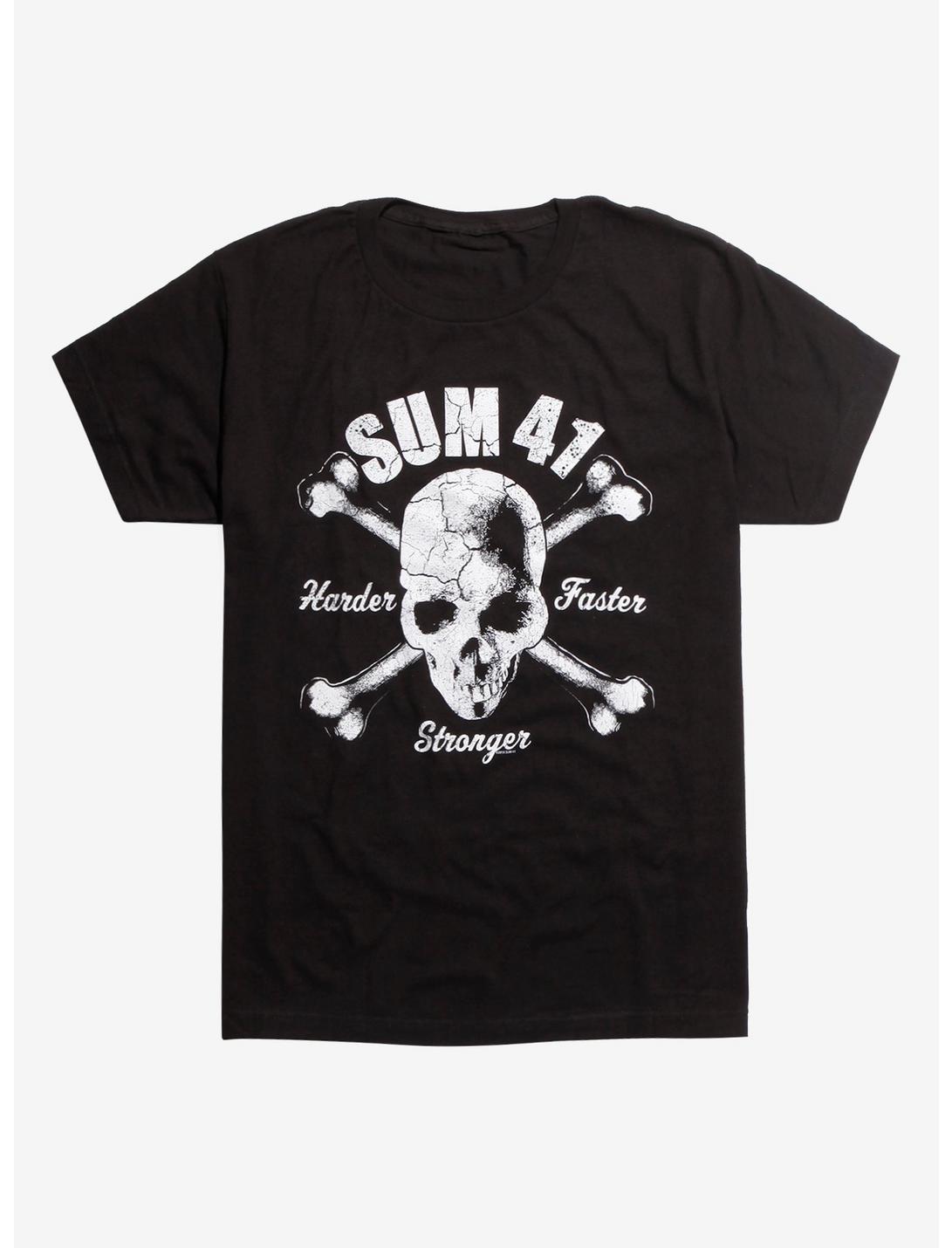 Sum 41 Skull & Crossbones T-Shirt, BLACK, hi-res